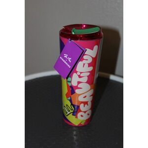 Starbucks 2024 She x This 16 oz Grande Tumbler Cup w/ Lid Spring BEAUTIFUL